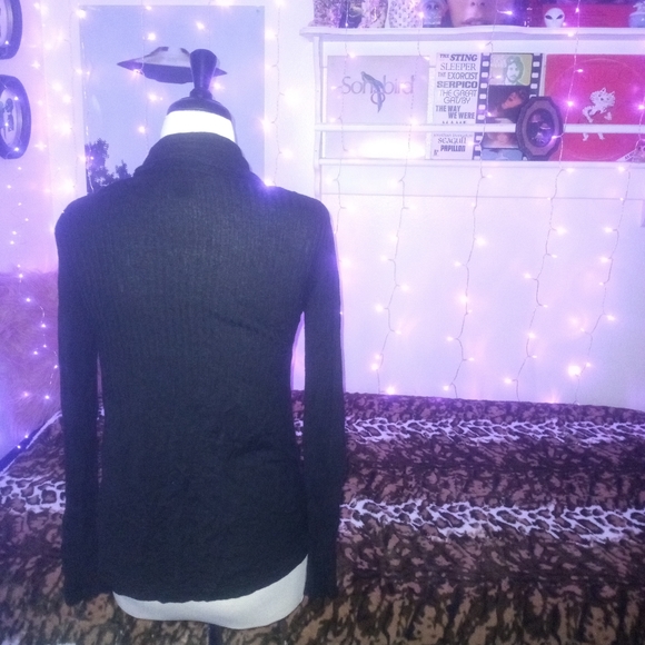 H&M Black Stretch Knit Open Cardigan - Picture 3 of 3